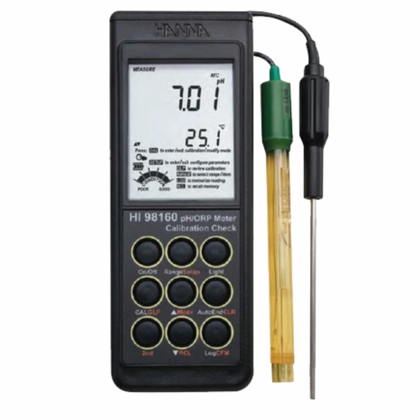 pHmetro portátil PH/ORP/TEMP a prueba de agua, calibración automática HI98160 HANNA