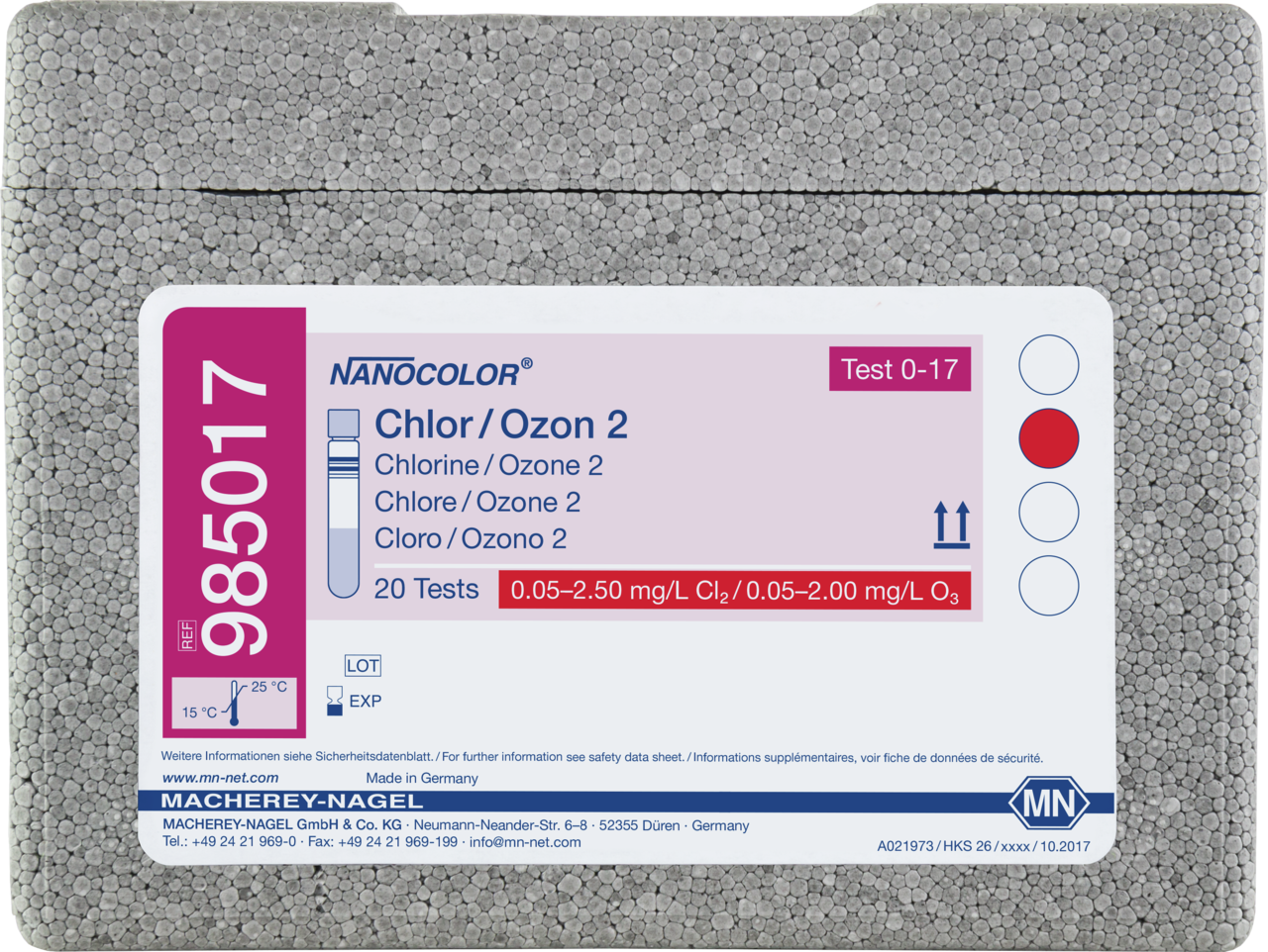 Kit para Análisis para Cloro y Ozono REF 985017 VISOCOLOR ECO