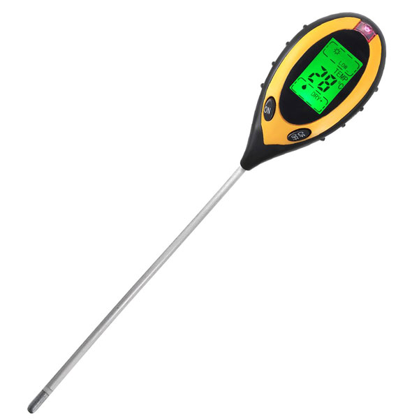 Medidor de pH, humedad, temperatura y luz de suelo