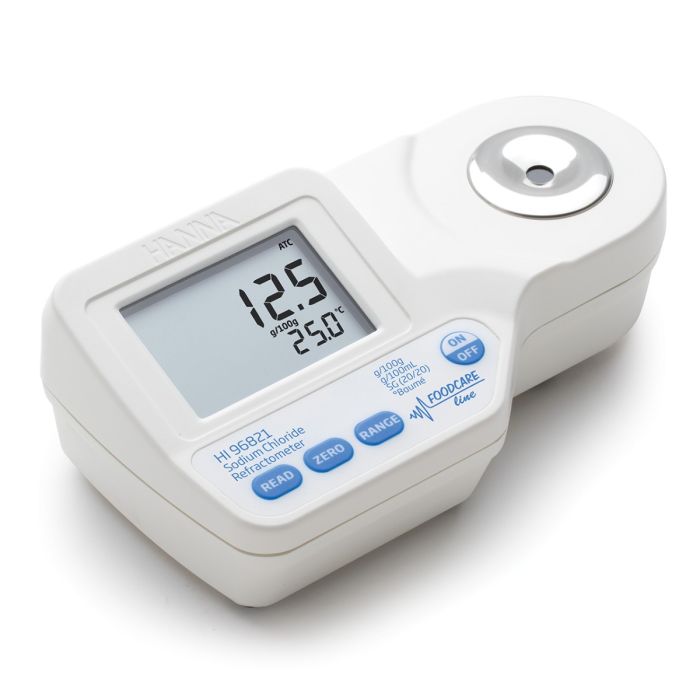 REFRACTOMETRO DIGITAL PARA MEDIR CLORURO DE SODIO HI 96821 MCA HANNA INSTRUMENTS